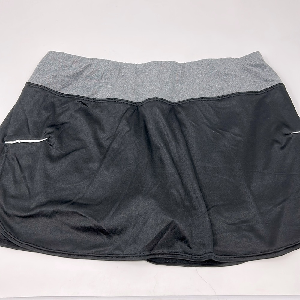 Sport Essentials Black Gray Athletic Skort Size Large